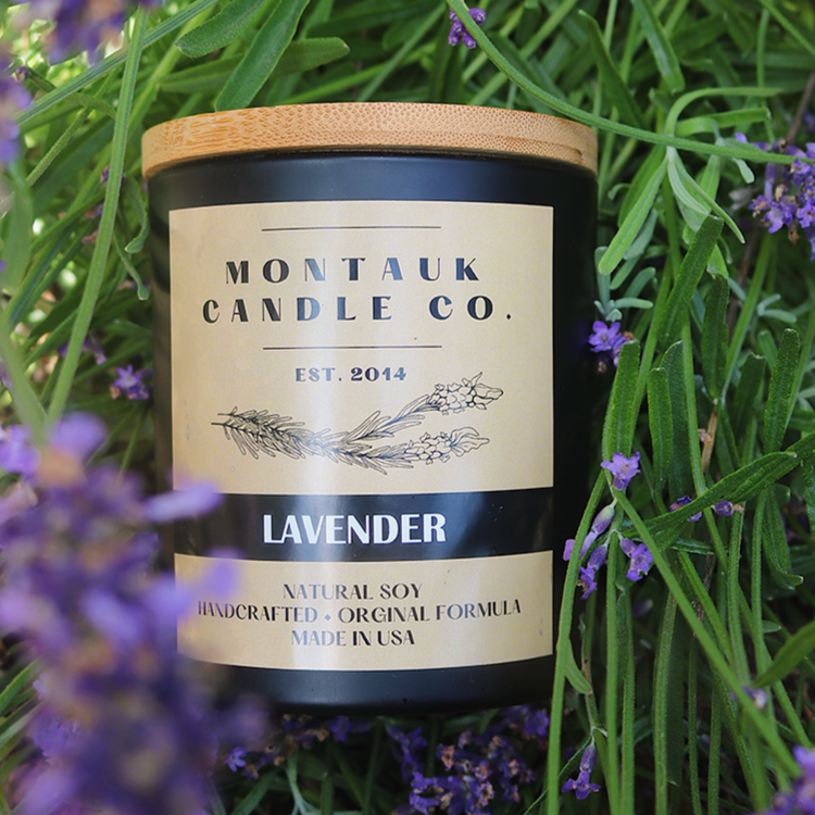 Premium Lavender Candle with Wood Lid