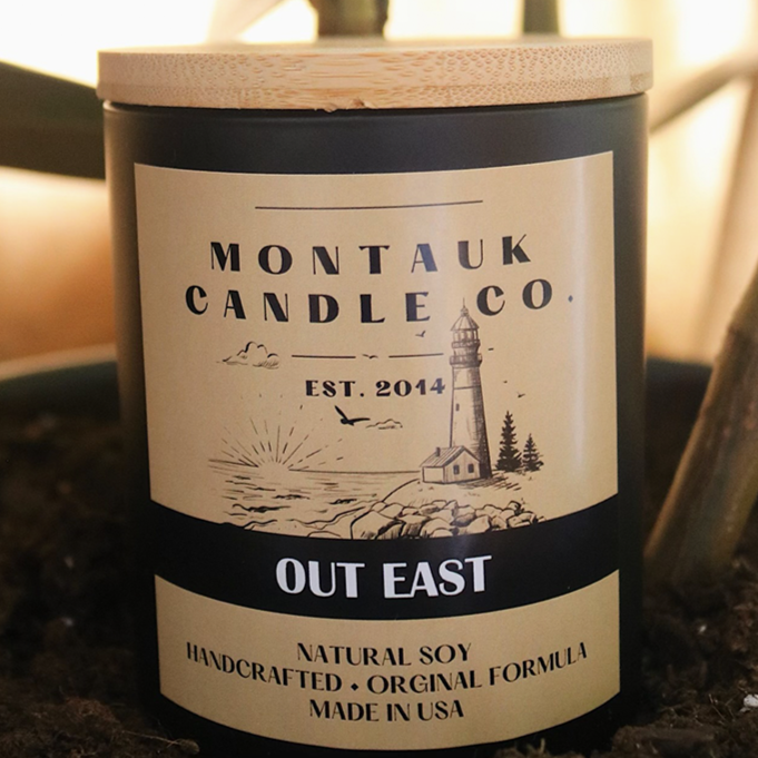 Premium Out East Candle with Wood Lid