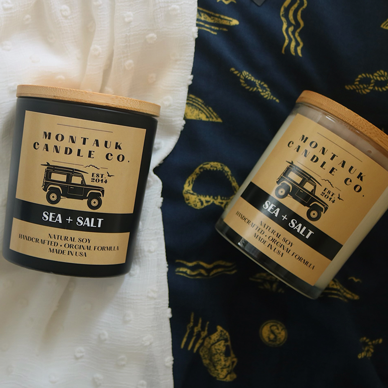 Premium Sea + Salt Candle with Wood Lid